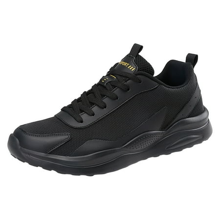 

Fauean Shoes for Men Breathable Comfortable Non Slip Casual Shoes Mens Sneakers Daily Wear Black Size 44