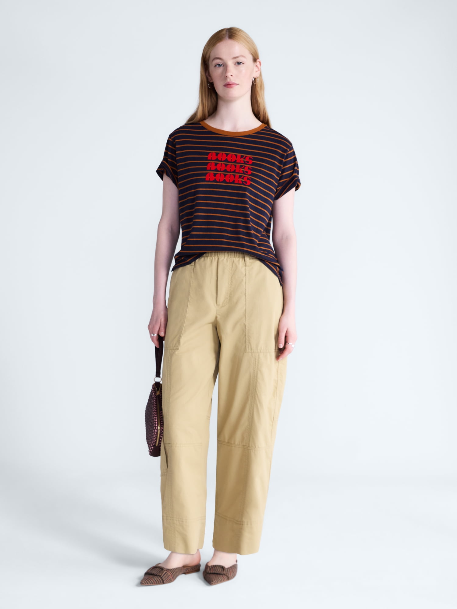 Free Assembly Women's and Women's Plus Cotton Cropped Boxy Tee with Short Sleeves, Sizes XS-4X
