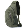 thumbnail image 1 of Men Sling Bag Canvas Casual Multipurpose Chest Bag Sling Backpack for Cycling, 1 of 5