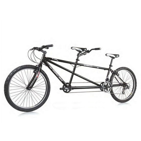 Wonder Wheels 26 In. Tandem Shimano 21 Speed Bicycle, Bike, Steel Frame Alloy Rims 36 H - Black
