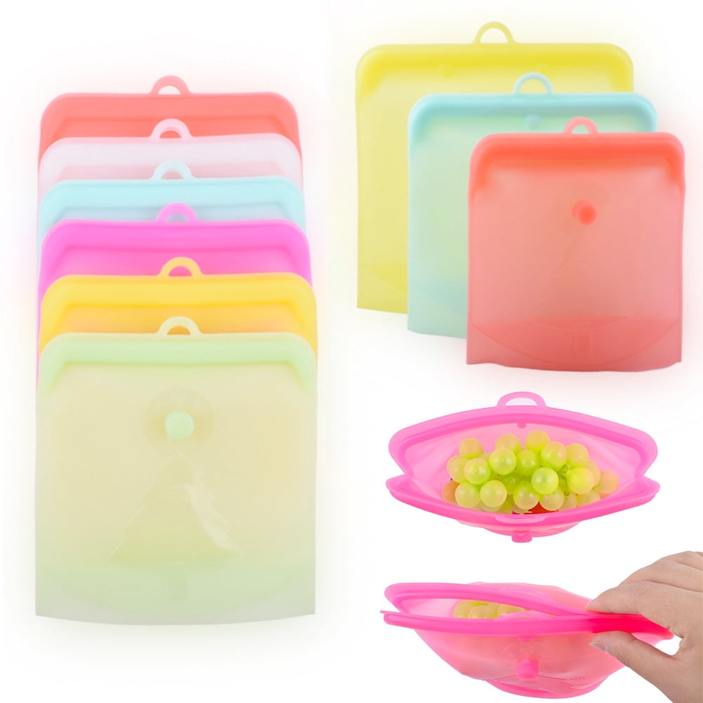 Silicone Sandwich Freezer Bags Kitchen Organizer Food Storage Bags Containers 