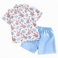 thumbnail image 4 of Kaprioy My First Easter Baby Boy Outfit Boys Eeaster Outfit Toddler Boy Short Sleeve Button Down Rabbit Carrot Egg Print Shirts Shorts Baby Outfit Toddler Boys Summer Clothes, 4 of 6