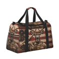 thumbnail image 2 of Bingfone Patriotic Deer Soldier Salute Print Travel Duffel Tote Bag,Waterproof Shoulder Weekender Bag For Women and Men Swim Sports Travel Gym Bag，Foldable and expandable bag Lightweight, 2 of 7