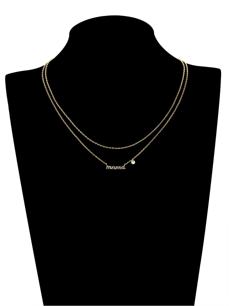 アクセサリー mama3 Believe by Brilliance Cubic Zirconia Mama Necklace Set in 14KT