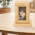 thumbnail image 1 of BESTYASH 1 Set Simple Style Wooden Pet Ashes Urn for Cat Ashes Storage Funeral, 1 of 5