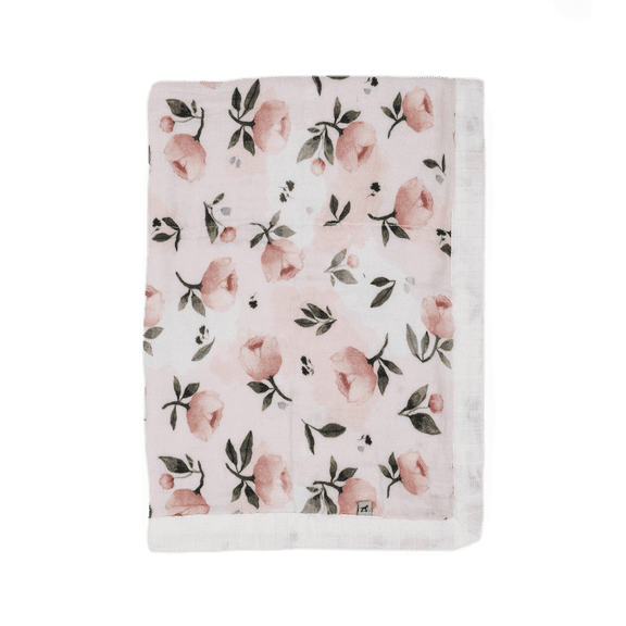 Little Unicorn Organic Cotton Muslin Baby Quilt- Watercolor Floret