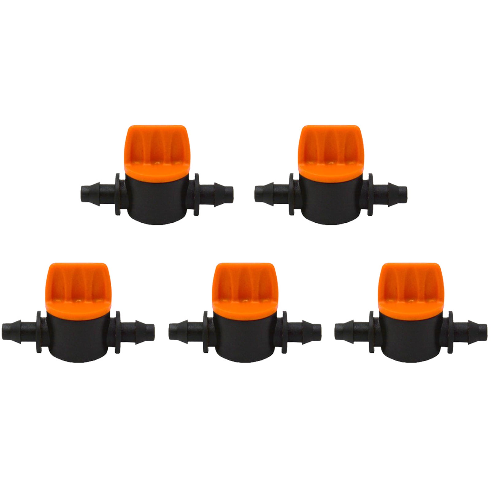 Hot Sale 5Pcs 4mm Micro Coupling Pipe Irrigation Water Hose Switch Plastic Valve 