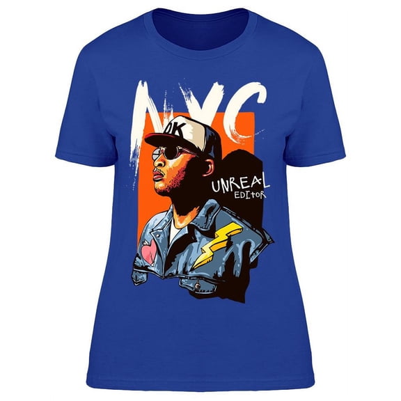 Nyc Unreal Edition Male Model T-Shirt Women -Image by Shutterstock, Female Small