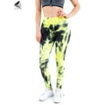 thumbnail image 3 of PULLIMORE Womens High Waisted Leggings Tie Dye Push up Textured Yoga Capri Pants (XL, Yellow), 3 of 7