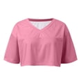 thumbnail image 2 of WDDDD Women's Solid Athletic Short Sleeve Streetwear Cute Top XXL, 2 of 5