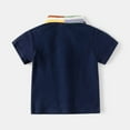 thumbnail image 4 of Cethrio Boys Polo Shirts, Summer 2025 Cotton Buttons Short Sleeve Polos Navy Size 7-8 T, 4 of 9