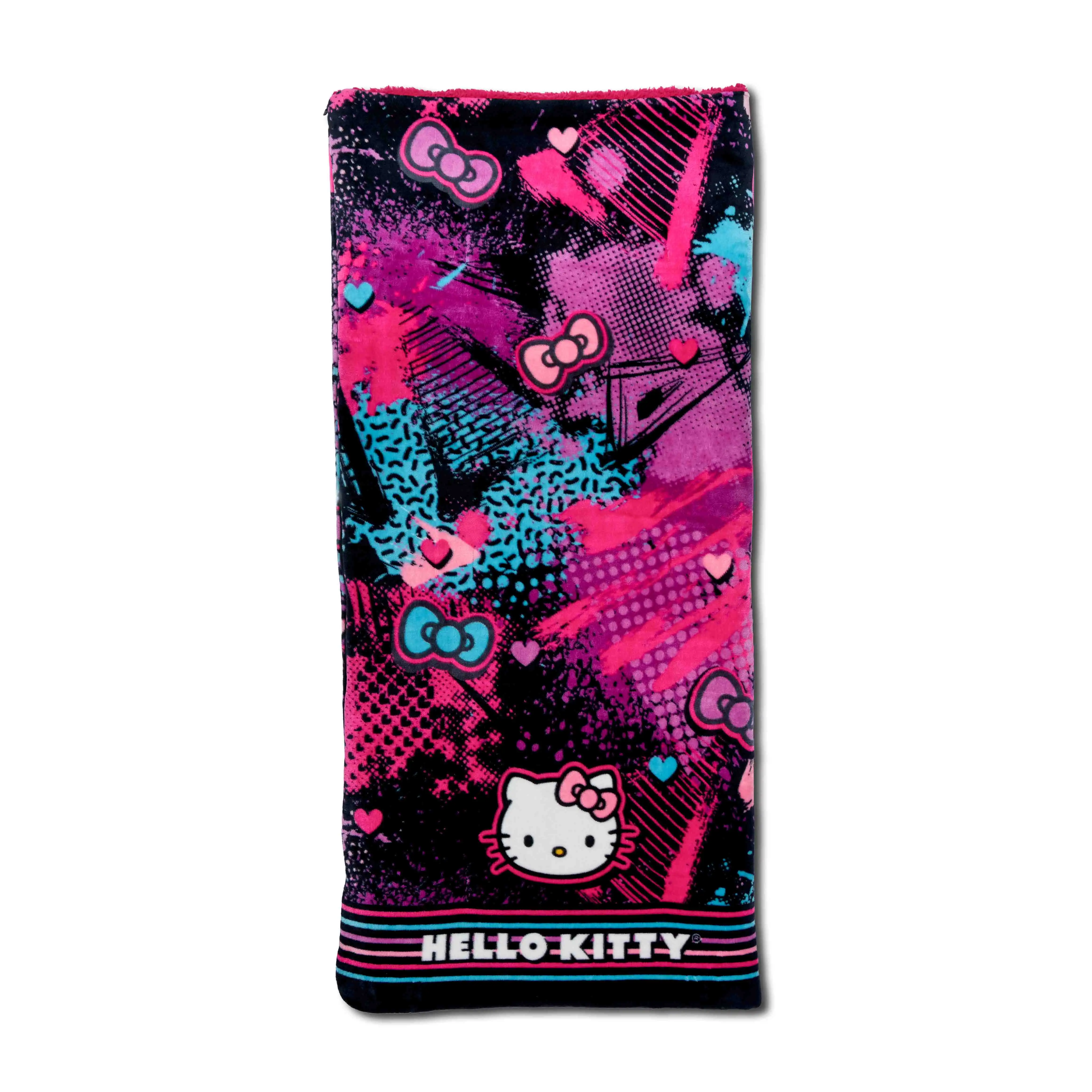 Hello Kitty Pink & Black Abstract/Graphic Standard Slumber Bag