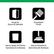 WHIZZ 4 Foam Mini Paint Roller 2-Pack Refills for Cabinets and Doors