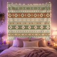 thumbnail image 2 of Geometric Tribal Patterns Against Warm Terracotta Bands Cozy Rustic for Kids Native Pattern Decor Housewarming Gift Tapestry Wall Hanging for Bedroom and Living Room, 2 of 7