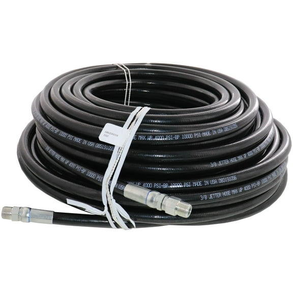 Schieffer 4000 PSI 3/8" x 150' Thermoplastic Sewer Jetter Hose 3/8" Solid Swivel