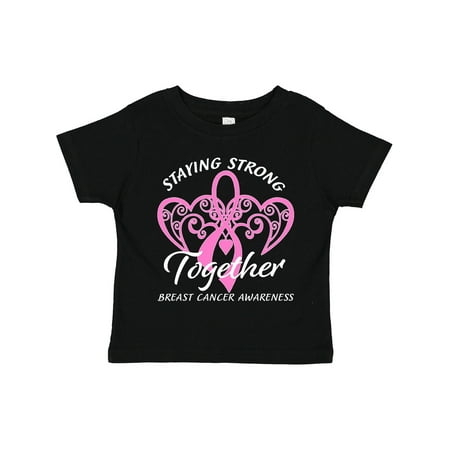 

Inktastic Staying Strong Together with Pink Breast Cancer Ribbon Gift Toddler Boy or Toddler Girl T-Shirt