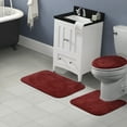 thumbnail image 2 of Garland Rug Traditional Washable Bath Rug Set, 3 Piece Set (21"x34" Bath Rug, Contour Rug, & Toilet Lid) Chili Red, 2 of 8