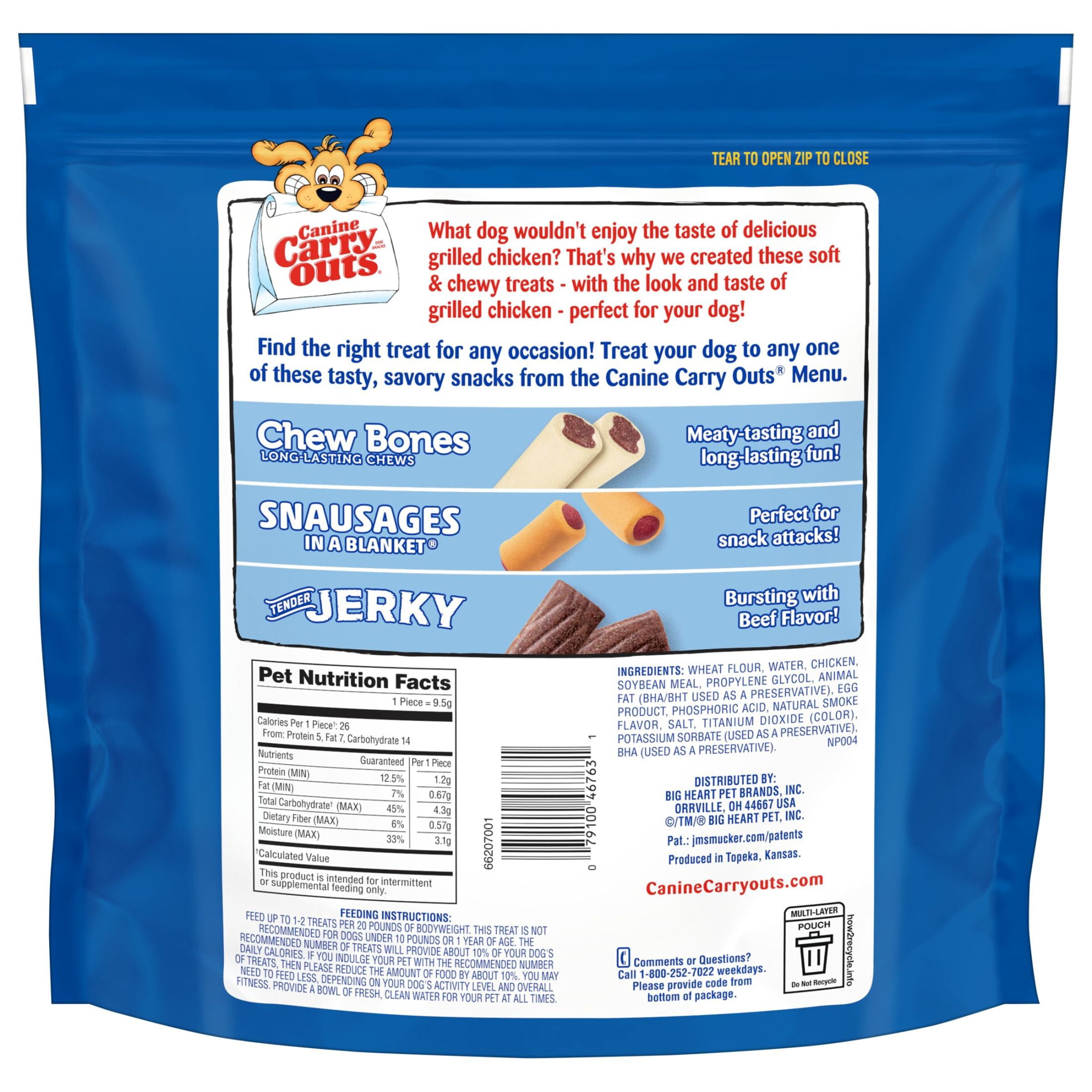 (2 pack) Canine Carry Outs Chicken Flavor Soft Dog Treats, 47 oz Bag