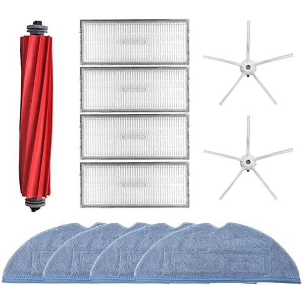 Kit de accesorios de 11 piezas para aspiradoras S7/S7+/S7 MaxV/S7 MaxV Plus, las piezas de repuesto incluyen 4 filtros HEPA, 2 cepillos laterales, 4 almohadillas para trapeador, 1 cepillo principal