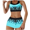 thumbnail image 2 of Traje de baño de 2 piezas para mujer, trajes de baño para mujer, traje de baño dividido con falda bikini de estampado grande para mujer, traje de baño dividido de poliéster para mujer, 2 of 6