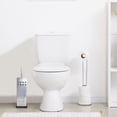 thumbnail image 6 of Blue Donuts - Toilet Brush and Holder, Toilet Bowl Brush for Bathroom, Toilet Cleaner, Odor Free, Chrome, 6 of 7