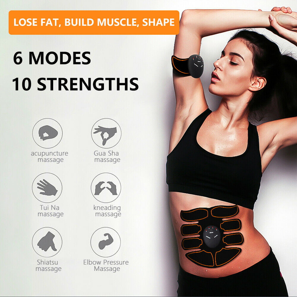 MDHAND Muscle Trainer Intelligent Abs Stimulator Abdominal with 6 Modes 10  Levels, Abs Muscle Training Gear Muscle Toner for Men Women Portable Fitness  Workout Home Equipment 