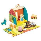 House of Toys Stow & Play Wooden Farm House