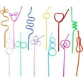 thumbnail image 2 of Silly Straws, PET Colorful 30Pcs Portable Crazy Straws Plastic  for Party, 2 of 8