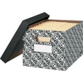 thumbnail image 2 of Bankers Box STOR/FILE Decorative Medium-Duty Storage Boxes Letter/Lgl Black/White Brocade 0022705, 2 of 2
