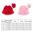 thumbnail image 3 of FYMNSI Toddler Girl Long Sleeve Floral Tutu Dress Baby Baptism Christening Dresses with Hat Birthday Tulle Outfit 3-6 Months Red, 3 of 4