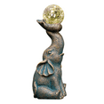 thumbnail image 1 of Solar Elephant Statue: Garden Decor Sculpture with Auto On/Off Lights for Yard, Patio, and Balcony, 1 of 6