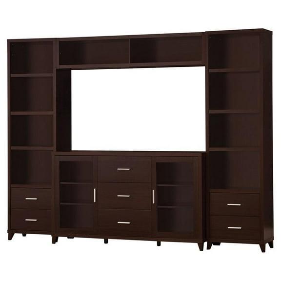 Lewes 4-piece Entertainment Center Cappuccino