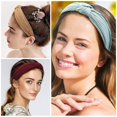 thumbnail image 5 of 8 Piezas Diademas con Nudos para Mujeres Niñas, Diadema Anudada Diademas de Tela Antideslizante Banda Ancha Anudada para el Cabello con Turbante Accesorios elásticos para el Cabello, 5 of 5