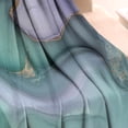 thumbnail image 3 of Green Purple Gold Marble Pattern Blanket,Comfortable Soft Flannel Throw Blanket,All Season,Warm Lightweight Blankets for Sofa Bed Couch Living Room Chair,30"x40", 3 of 4
