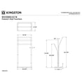 thumbnail image 5 of Kingston Brass SCC3308 Edenscape 34-7/16 Inch Freestanding Pedestal 3-Tier Y-Style Towel Rack in Brushed Nickel, 5 of 8
