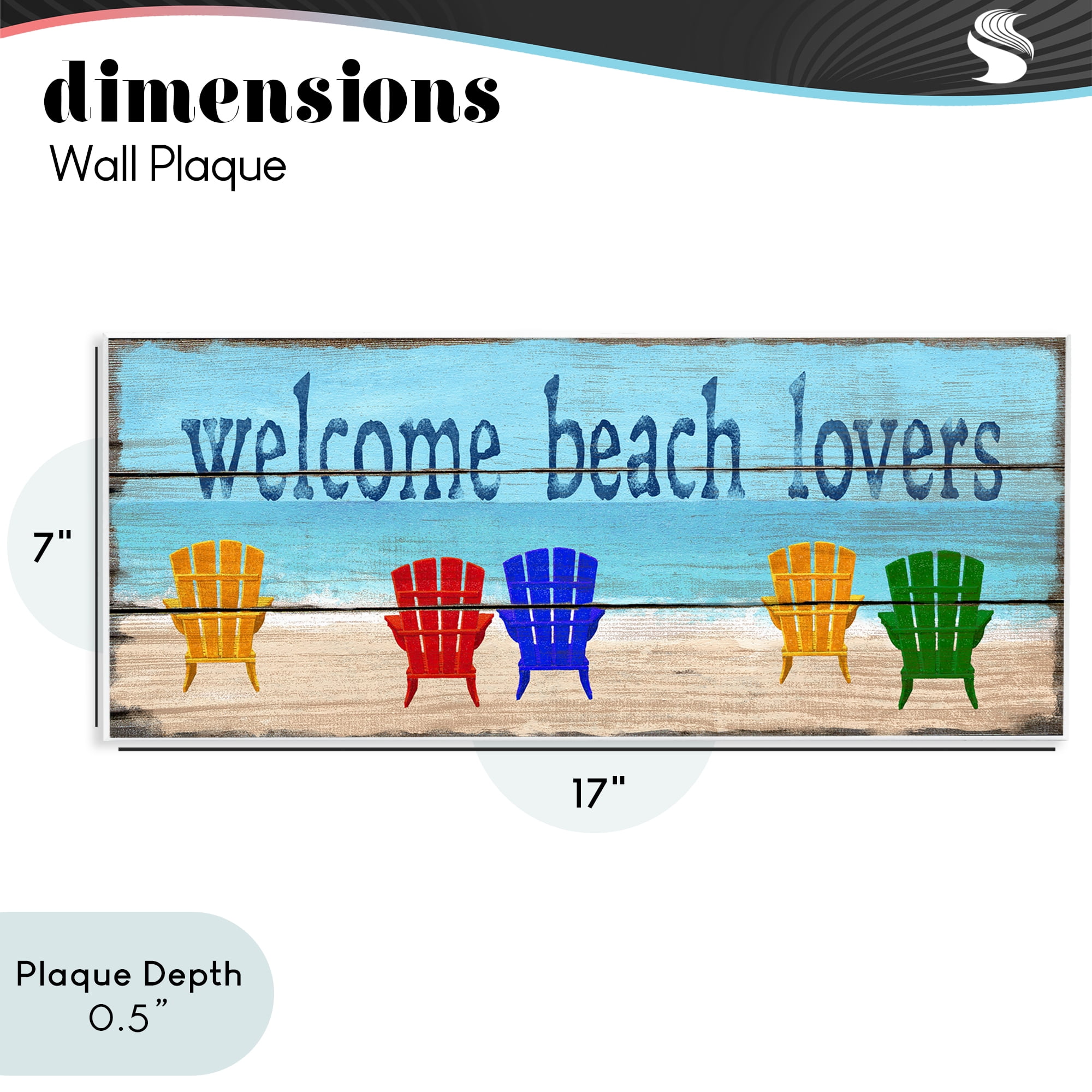 Stupell Industries Beach Lovers Chairs Wall Plaque Art, design by Gail Fraser
