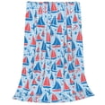 thumbnail image 2 of Fuzoiu Sailboats On A Waves Print Ultra-Soft Micro Fleece Blanket,All Seasons Flannel Throw, Lightweight Blanket for Bed, Sofa, Couch, Movie Night, Camping, and Travel-40"x30", 2 of 7
