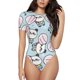 thumbnail image 1 of Balery Cute Panda Bear Body de cuello redondo de manga corta para mujer Tops de manga corta Tops básicos-X-Large, 1 of 7