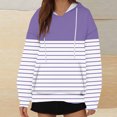 thumbnail image 2 of ameIAEA Womens Long Sleeve Hooded Sweatshirts Color Block Drawstring Fall Pullover Tops with Pockets, 2 of 4