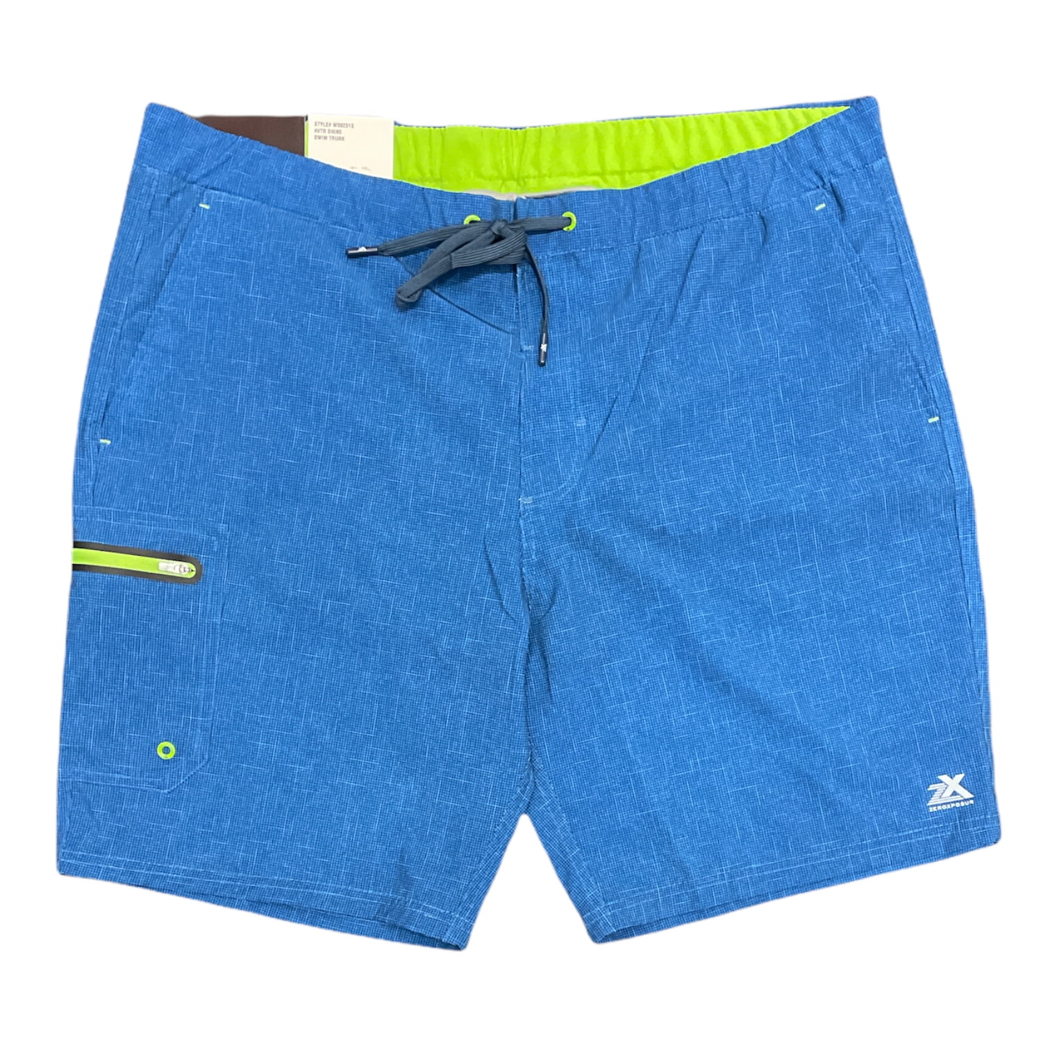 ZeroXposur Men's Stretch Comfort Waistband Swim Trunks (Avatar Dione, L