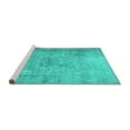 thumbnail image 2 of Ahgly Company Machine Washable Indoor Rectangle Abstract Turquoise Blue Contemporary Area Rugs, 8' x 10', 2 of 4