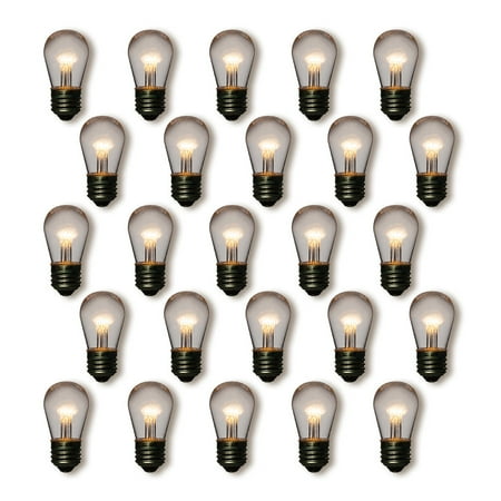 

Fantado 25-Pack Warm White 0.7-Watt LED S14 Sign Light Bulb Shatterproof E26 Medium Base