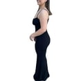 thumbnail image 4 of Women Sleeveless Fish Tail Maxi Dress Solid Color Spaghetti Strap Bodycon Long Skirt Party Clubwear, 4 of 6