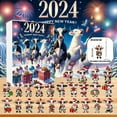 thumbnail image 1 of Calendario de Adviento de 2024 con Cuenta Regresiva, Calendario de Adviento Navideño de 24 Días, Adornos Navideños de Vaca, Colgantes, Figuras y Accesorios Navideños de Vaca., 1 of 7