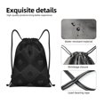 thumbnail image 4 of Xecao Black Poker Pattern Sports Drawstring Backpack - String Swim Gym Bag with Wet Proof Pocket for Women&Men-Small, 4 of 6