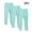 Mint Green, variant on BRGZLK Girls Cotton Full-Length Kids Fall Fashion Solid Color Thin High Waisted Soft Comfy Elastic Yoga Dance Pants Pack Of 3 Black 2-3 Years