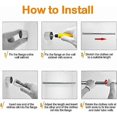 thumbnail image 4 of Extendable Wardrobe Rail Stainless Steel 51 cm to 80 cm Adjustable Telescopic Curtain Rod Anti-Corrosion, 4 of 5