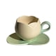 thumbnail image 1 of 300ml Flower Shaped Ceramic Coffee Tulip Cup Teacup Saucer Ceramic Drinking Cup Tulip Mug,C, 1 of 5
