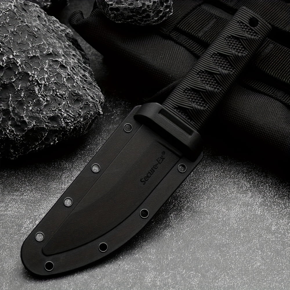 This Outdoor Knife Made of High-Quality Steel Features a Compact Design Suitable for Wilderness Survival.It Has an Insulated Rubber Grip And Comes with a K-Sheath,Activities Like Mountaineering