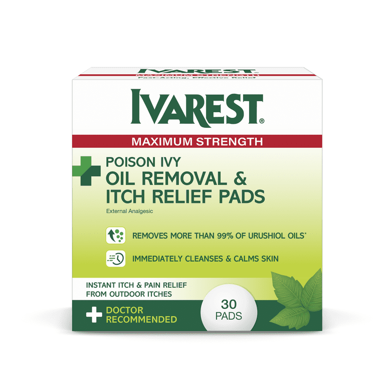 Ivarest Poison Ivy Oil Removal & Itch Relief Pads Max Strength